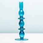 Glass Art Bubbles Kandelaar - Groot/donkerblauw