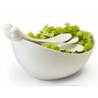 Sparrow Salad Bowl - White-White